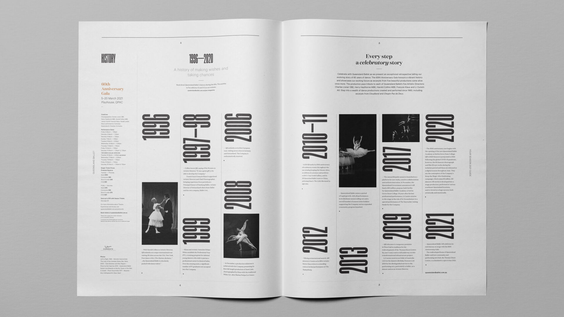 Bold typography in brochure design