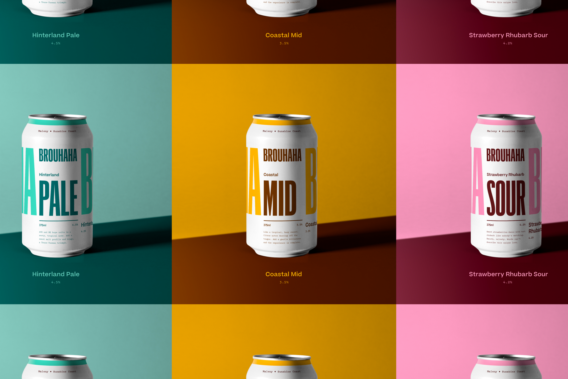 Modern colour palette for minimalist beer