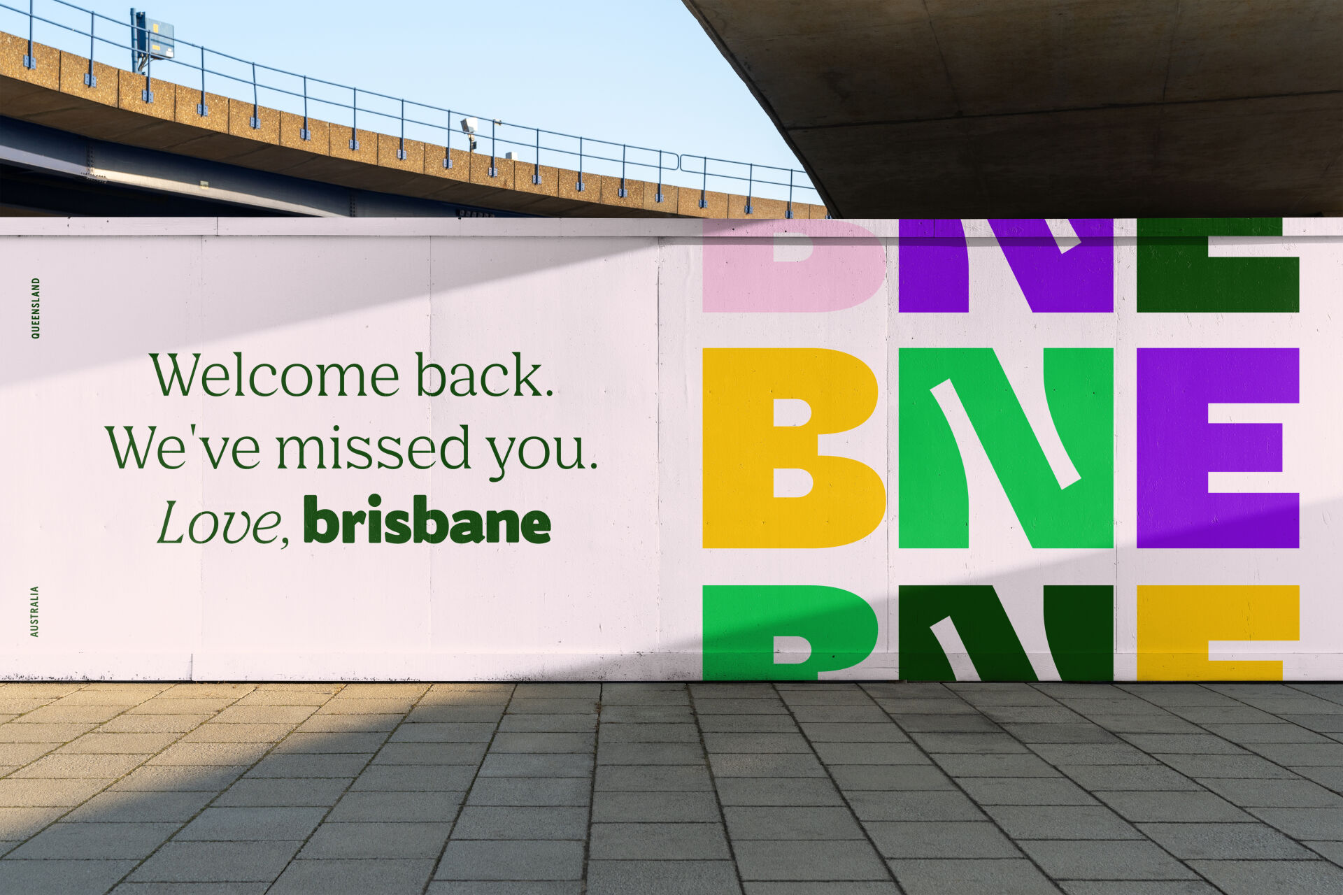 Colourful billboard design for Brisbane