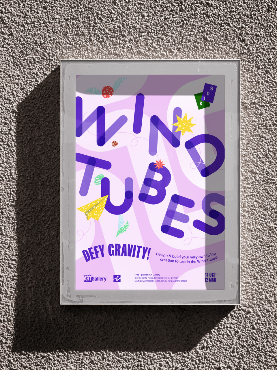 Playful, colourful poster designed for the kids exhibition